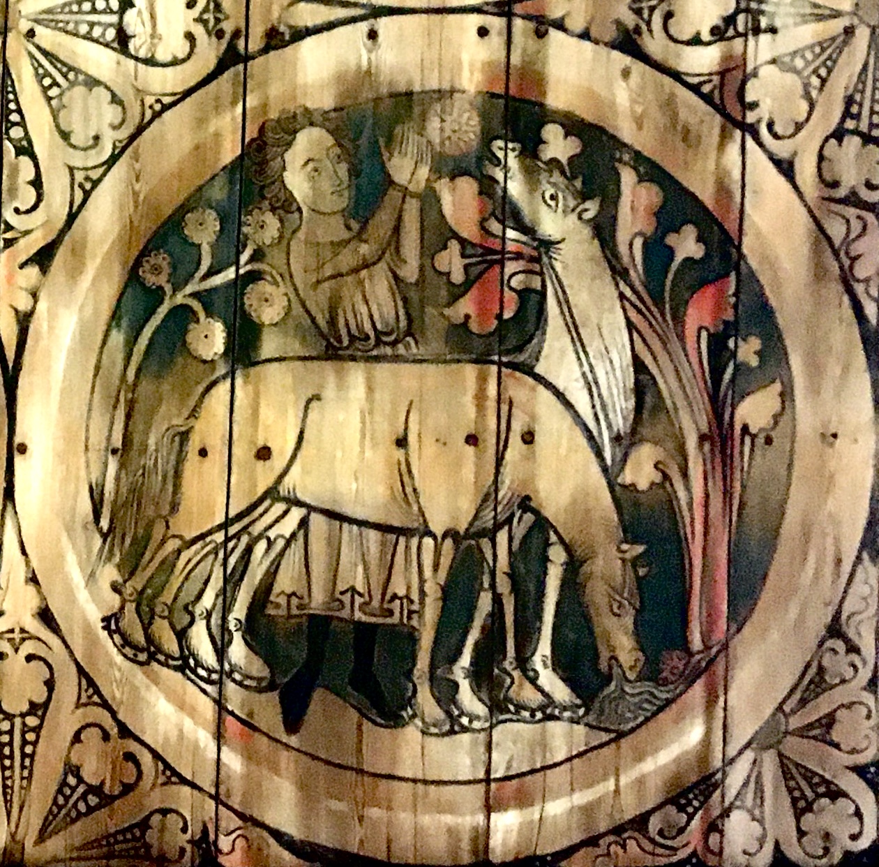 Bilden visar Staffan Stalledräng som vattnar hästar och ser Betlehemsstjärnan.